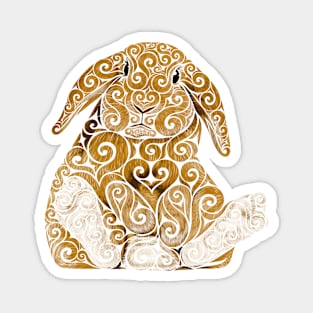 Swirly Bunny Magnet