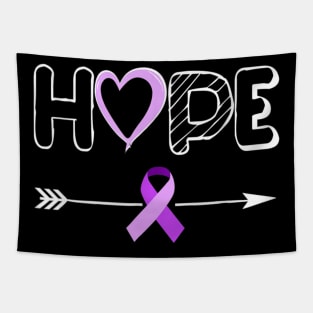 Hope Purple Ribbon Pancreatic cancer Awareness Month Tapestry