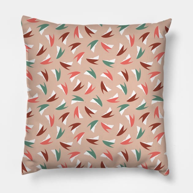 Vibrant Apple Slice Fruit Pattern Pillow by FlinArt