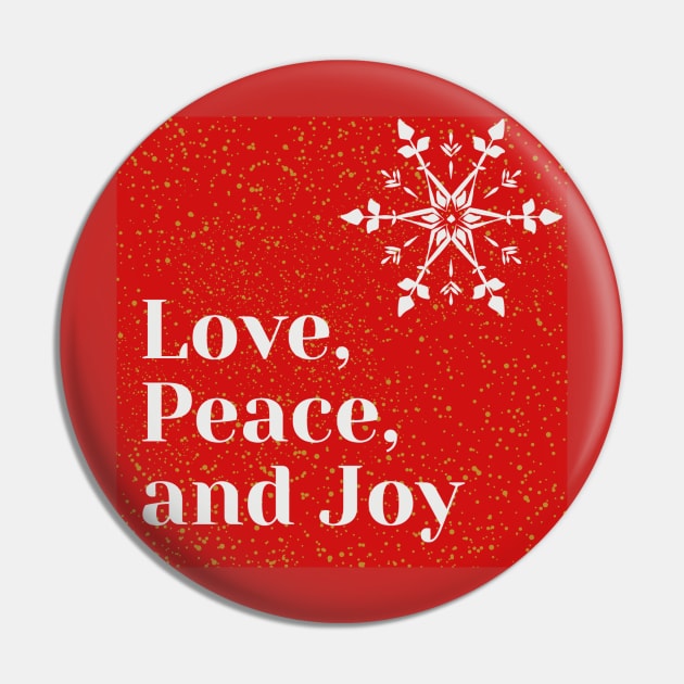 Love Peace Joy Pin by Kcinnik