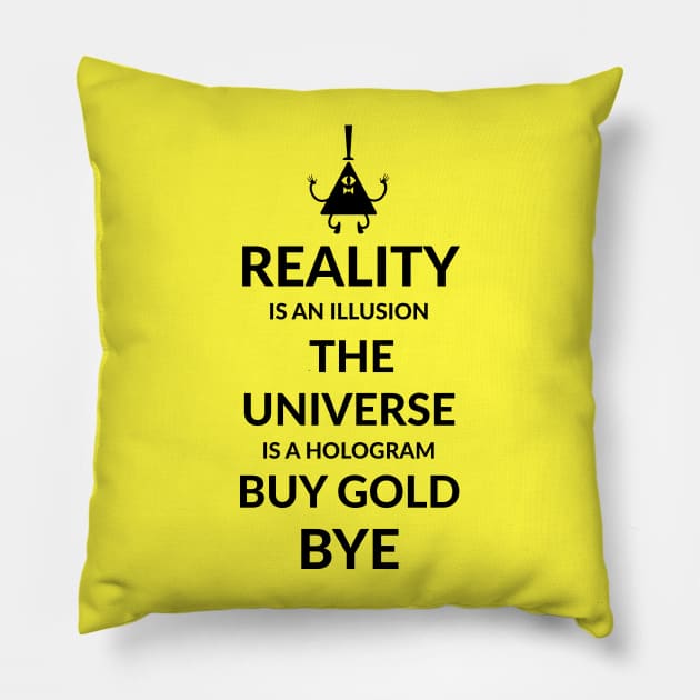 Bill Cipher - dark text Pillow by mcbenik