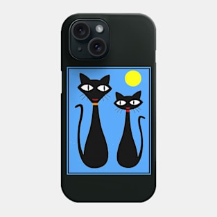 Cat Couple Whimsical Comic Surreal Print Phone Case