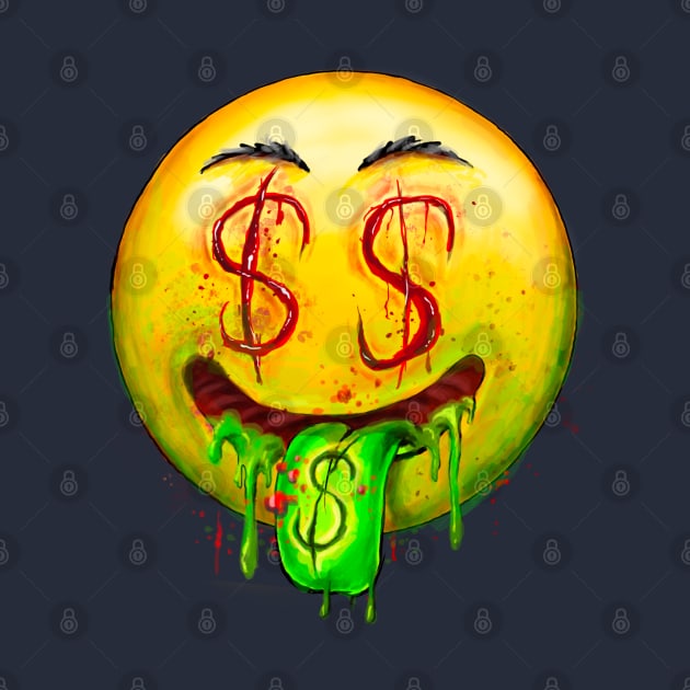 Money face emoji by AMOS_STUDIO