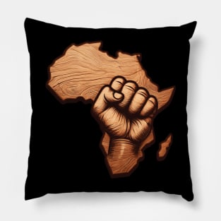 African Map Wooden Fist Pillow