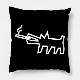 Smoking Dog Pillow