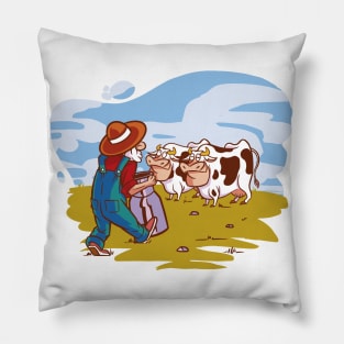 Cows P R t shirt Pillow