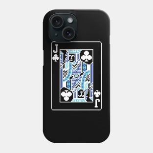 Jack of Clubs Pixel Art Bright Negative Mode Phone Case