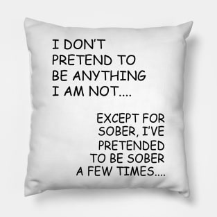 Sober B/W Pillow