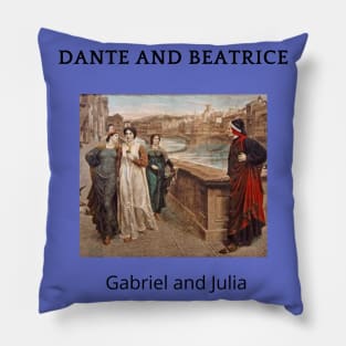 Dante and Beatrice as in Gabriel Inferno Pillow