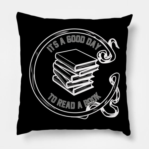 its a good day to read a book Pillow by SAM DLS