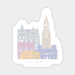 Aalborg skyline poster pastel Magnet