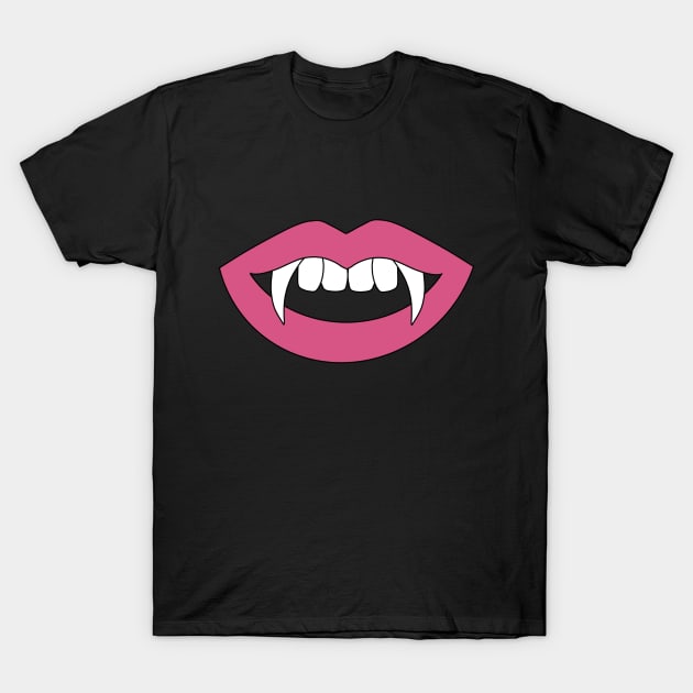 Cartoon Monster Vampire Pink Lips Sharp Teeth Fangs Sticker