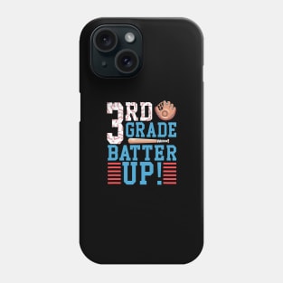 3rd Grade Back To School 3rd Grade Batter Up Baseball Phone Case