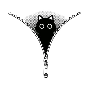 Zipper Cat by Tobe Fonseca T-Shirt