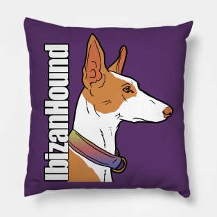 Ibizan Hound with Text Pillow