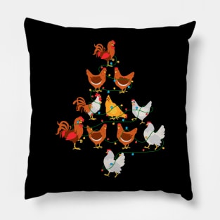 Chicken Christmas Tree Pillow