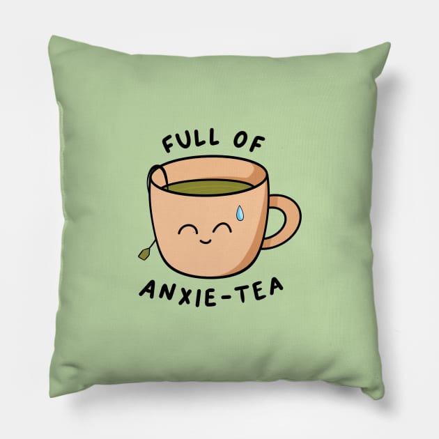 Full of anxiety Pillow by eternalshadeart