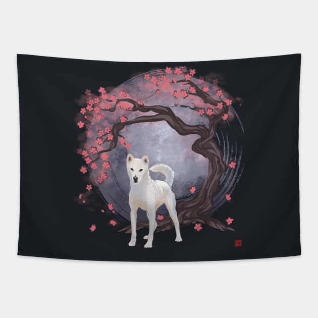 Dog Collection - Japan - Kishu-ken (#6) Tapestry by FeherArt