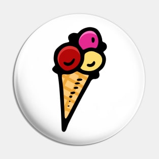 Big Ice Cream Doodle Art Pin