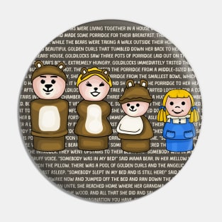 Goldilocks and The Three Bears Story Pin