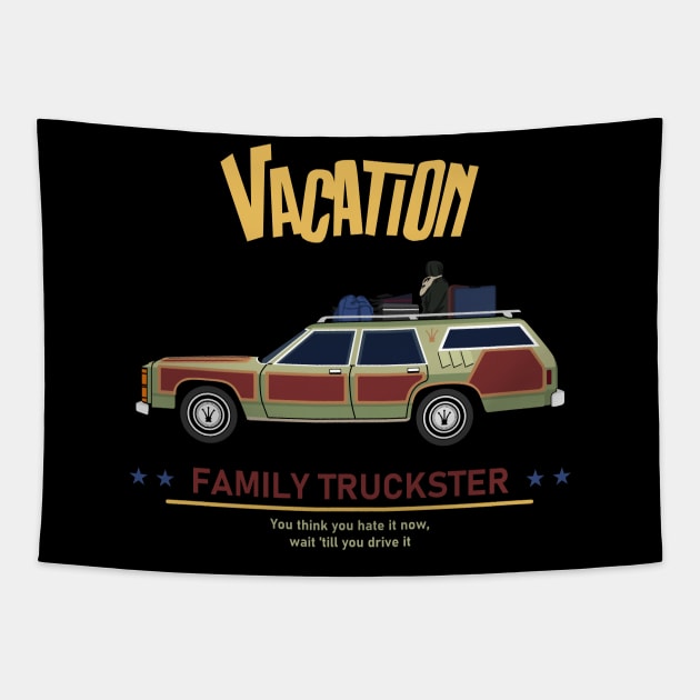 Family Truckster Vacation Cars Tapestry by masjestudio