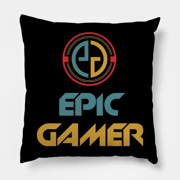 Epic Gamer ✪ Gaming Gift Idea Pillow by Naumovski