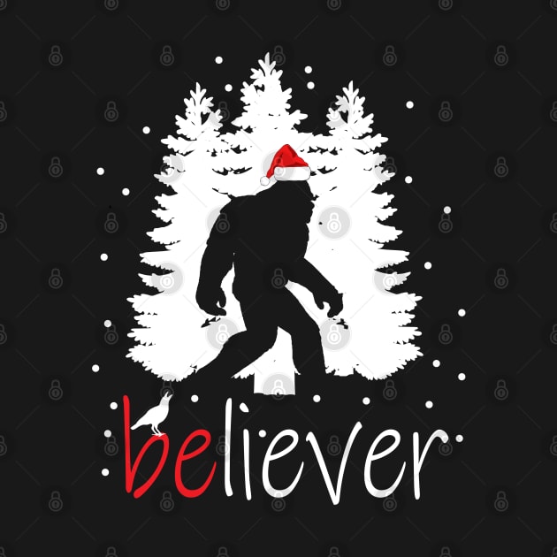 Believe Bigfoot Santa Claus Bigfoot Sasquatch Christmas Gift by NIKA13