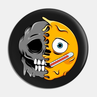 Thermometer Sick Zombie Emoji Pin