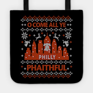 O Come All Ye Philly Phaitfhul Philadelphia Fan Ugly Christmas Tote