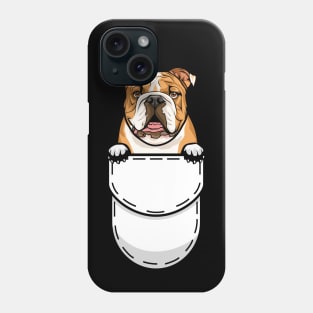 Funny English Bulldog Pocket Dog Phone Case