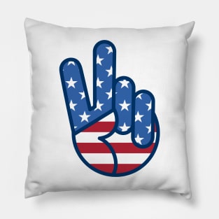 OldSalt American Flag Peace Sign II Pillow