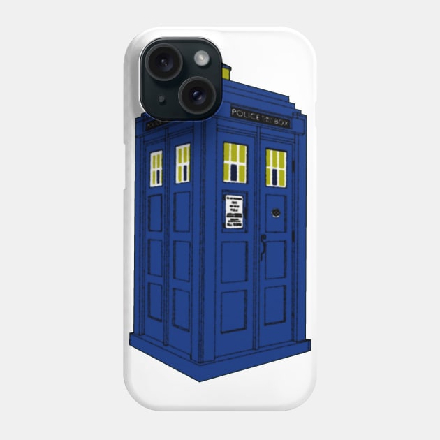 1920's Mackenzie Style Blue Police Box Phone Case by J. Rufus T-Shirtery