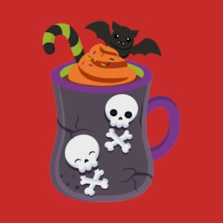 Haloloween Mug  skulls Funny Scary T-shirt T-Shirt