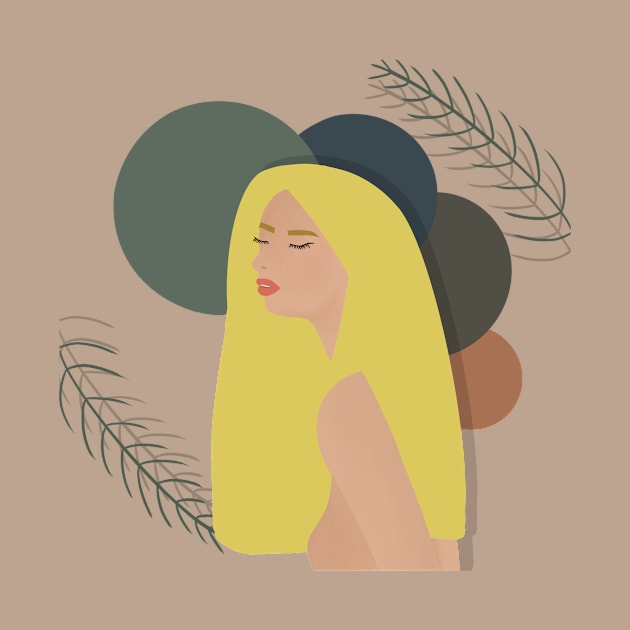 Blonde Girl Geometric by The Chill Amy 