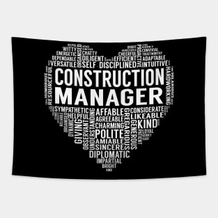 Construction Manager Heart Tapestry