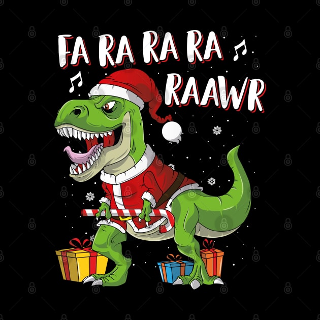 Fa Ra Ra Ra Ra Rawr Santa Dinosaur T Rex Funny Christmas by trendingoriginals