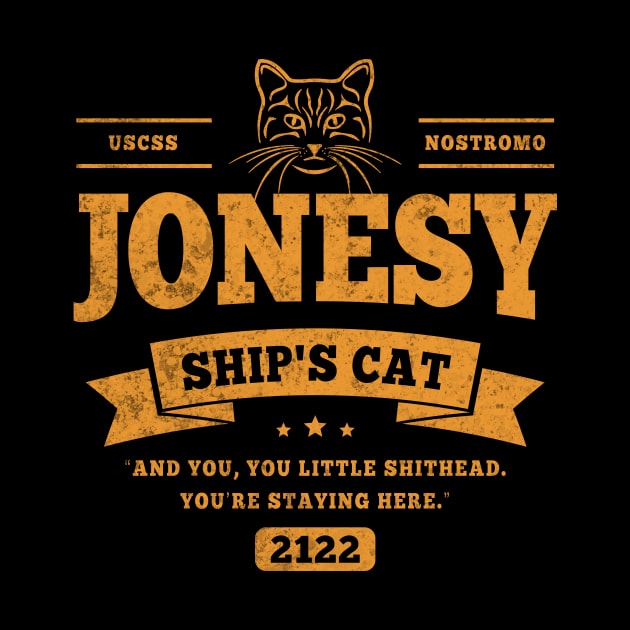 Jonesy Alien Cat Funny Movie Vintage by Salsa Graphics