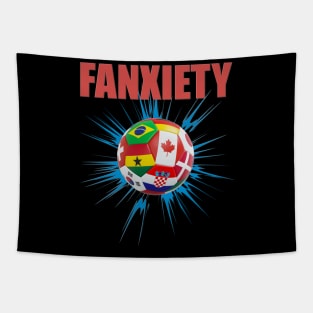 Fanxiety, World Cup 2022, Soccer, World Cup, Football, 2022 World Cup, Game Day, World Cup Trophy, Gift For Him, Gift For Her Tapestry