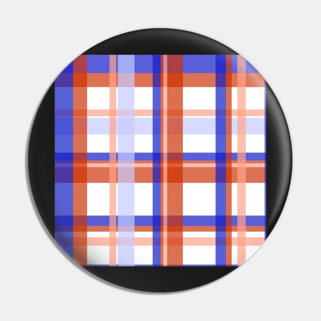 Cozy plaid tartan in cobalt blue and orange Pin by FrancesPoff