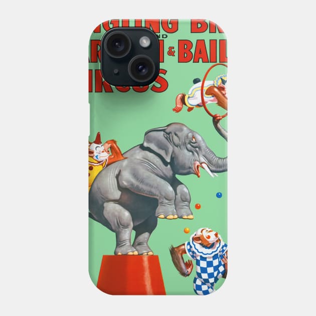 Ringling Bros. and Barnum & Bailey Circus Vintage Poster Phone Case by vintagetreasure