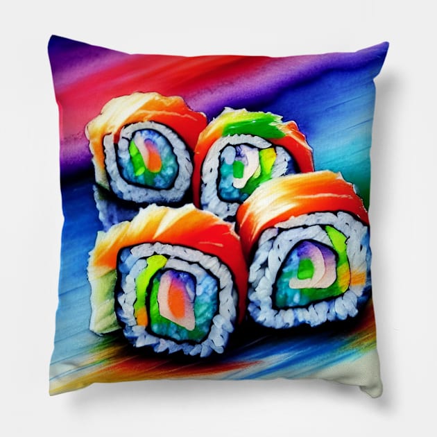 Sushi Lover Pillow by ArtistsQuest