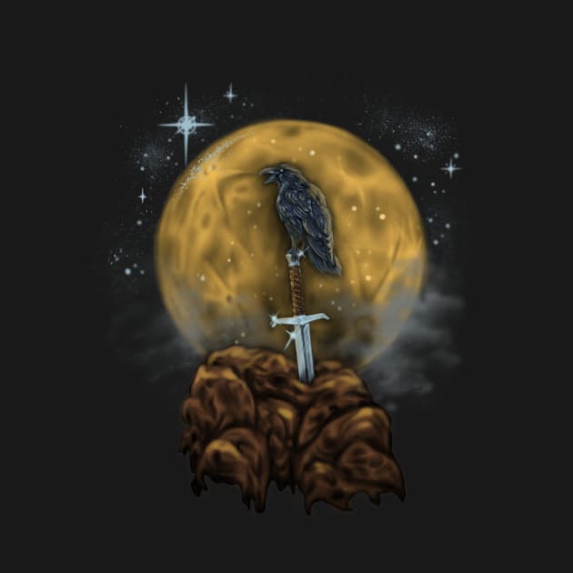 Moon and sword by Haryo awonggo