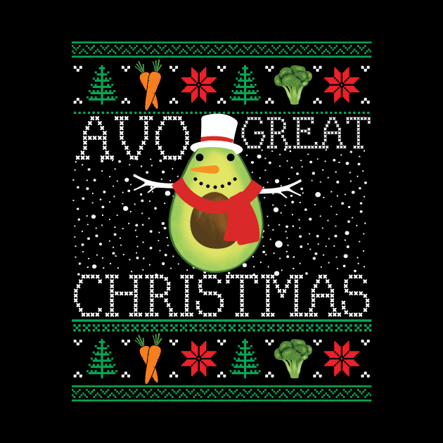 Christmas Vegan Avocado Vegetarian Ugly Christmas Xmas by mrsmitful01