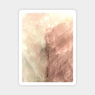 ROSE QUARTZ ROCK CRYSTAL MARBLE MODERN GRAPHIC ART POSTER Magnet