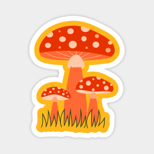 Three toadstools 1 Magnet