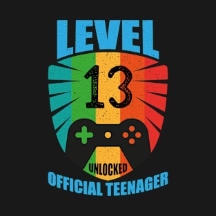 Level 13 unlocked official teenager gamer gift T-Shirt