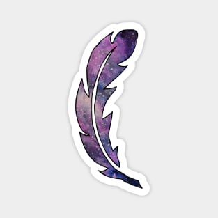 Galaxy Feather | Purple + Pink Feather | Watercolor Galaxy Feather Magnet