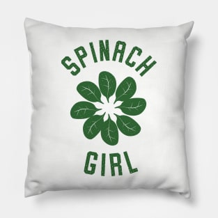 Spinach Girl Ring Of Leaves I Pillow