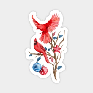 Two Red Birds Magnet