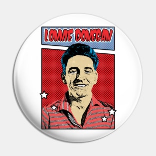 Lonnie Donegan Pop Art Comic Style Pin